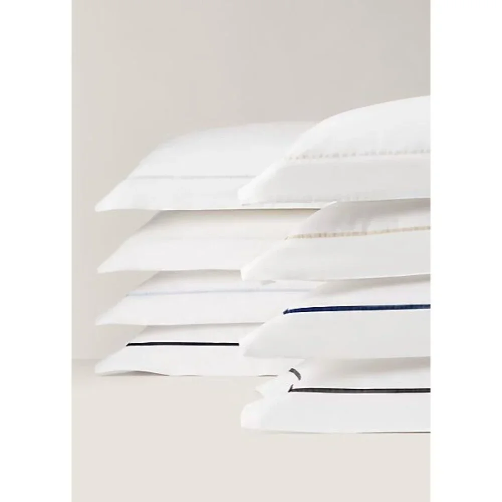 Ralph Lauren Home Palmer Percale King Sham Sand Dune Organic Cotton 20